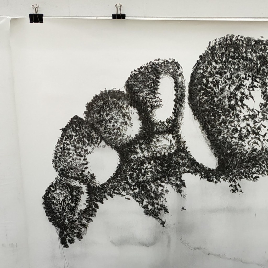 Pied, Fusain artisanal