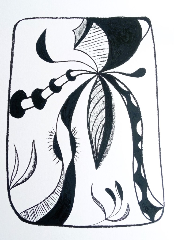 dessin au fusain, œuvre original de Rosa Najdovski